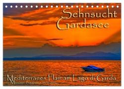 Sehnsucht Gardasee - Mediterranes Flair am Lago di Garda (Tischkalender 2024 DIN A5 quer), CALVENDO Monatskalender