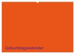 Bastel-Geburtstagskalender orange / Geburtstagskalender (Wandkalender 2024 DIN A2 quer), CALVENDO Monatskalender