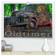 Oldtimer - verlassen verrostet vergessen (hochwertiger Premium Wandkalender 2024 DIN A2 quer), Kunstdruck in Hochglanz