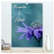 Blumen & Zitate / CH-Version (hochwertiger Premium Wandkalender 2024 DIN A2 hoch), Kunstdruck in Hochglanz