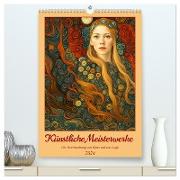 Künstliche Meisterwerke (hochwertiger Premium Wandkalender 2024 DIN A2 hoch), Kunstdruck in Hochglanz