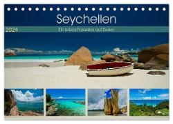 Seychellen - Ein letztes Paradies auf Erden (Tischkalender 2024 DIN A5 quer), CALVENDO Monatskalender