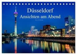 Düsseldorf - Ansichten am Abend (Tischkalender 2024 DIN A5 quer), CALVENDO Monatskalender