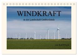 Windkraft in der Landschaft Ostfrieslands (Tischkalender 2024 DIN A5 quer), CALVENDO Monatskalender