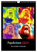 PopArten 2024 ¿ Der verrückte Tierkalender (Wandkalender 2024 DIN A4 hoch), CALVENDO Monatskalender