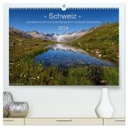 Schweiz - Impressionen der idyllischen Bergwelt im Laufe der Jahreszeiten (hochwertiger Premium Wandkalender 2024 DIN A2 quer), Kunstdruck in Hochglanz