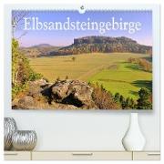 Elbsandsteingebirge (hochwertiger Premium Wandkalender 2024 DIN A2 quer), Kunstdruck in Hochglanz