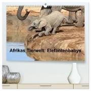 Afrikas Tierwelt: Elefantenbabys (hochwertiger Premium Wandkalender 2024 DIN A2 quer), Kunstdruck in Hochglanz