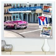 Amerikanische Legenden, unterwegs auf Kubas Straßen (hochwertiger Premium Wandkalender 2024 DIN A2 quer), Kunstdruck in Hochglanz