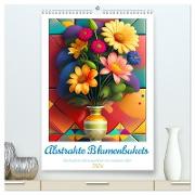 Abstrakte Blumenbukets (hochwertiger Premium Wandkalender 2024 DIN A2 hoch), Kunstdruck in Hochglanz