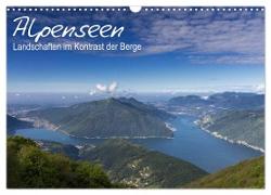 Alpensee - Landschaften im Kontrast der Berge (Wandkalender 2024 DIN A3 quer), CALVENDO Monatskalender