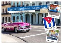 Amerikanische Legenden, unterwegs auf Kubas Straßen (Wandkalender 2024 DIN A3 quer), CALVENDO Monatskalender