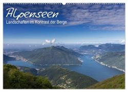 Alpensee - Landschaften im Kontrast der Berge (Wandkalender 2024 DIN A2 quer), CALVENDO Monatskalender
