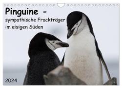 Pinguine - sympathische Frackträger im eisigen Süden (Wandkalender 2024 DIN A4 quer), CALVENDO Monatskalender