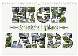 Schottische Highlands (Wandkalender 2024 DIN A4 quer), CALVENDO Monatskalender