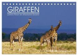 GIRAFFEN - Liebliche Riesen der afrikanischen Savanne (Tischkalender 2024 DIN A5 quer), CALVENDO Monatskalender