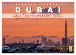 Dubai, Abu Dhabi und UAE 2024 (Tischkalender 2024 DIN A5 quer), CALVENDO Monatskalender