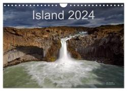 Island (Wandkalender 2024 DIN A4 quer), CALVENDO Monatskalender