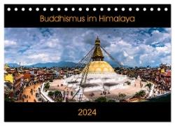 Buddhismus im Himalaya (Tischkalender 2024 DIN A5 quer), CALVENDO Monatskalender