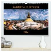 Buddhismus im Himalaya (hochwertiger Premium Wandkalender 2024 DIN A2 quer), Kunstdruck in Hochglanz