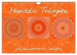 Mandala Trilogien (Wandkalender 2024 DIN A4 quer), CALVENDO Monatskalender