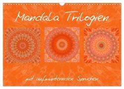 Mandala Trilogien (Wandkalender 2024 DIN A3 quer), CALVENDO Monatskalender