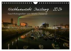 Duisburg Nachtmomente 2024 (Wandkalender 2024 DIN A4 quer), CALVENDO Monatskalender