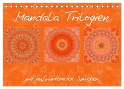 Mandala Trilogien (Tischkalender 2024 DIN A5 quer), CALVENDO Monatskalender