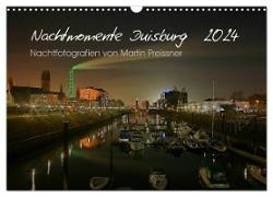 Duisburg Nachtmomente 2024 (Wandkalender 2024 DIN A3 quer), CALVENDO Monatskalender