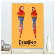Brasilien - Amazonien bis Iguaçu (hochwertiger Premium Wandkalender 2024 DIN A2 hoch), Kunstdruck in Hochglanz