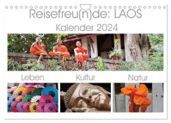 Reisefreu(n)de: Laos (Wandkalender 2024 DIN A4 quer), CALVENDO Monatskalender