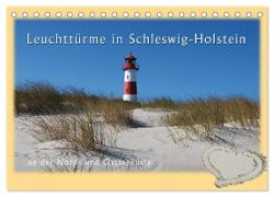 Leuchttürme Schleswig-Holsteins (Tischkalender 2024 DIN A5 quer), CALVENDO Monatskalender