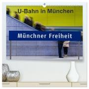 U-Bahn in München (hochwertiger Premium Wandkalender 2024 DIN A2 quer), Kunstdruck in Hochglanz