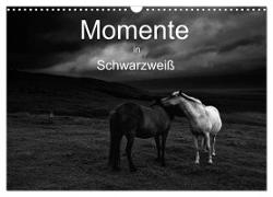 Momente in Schwarzweiß (Wandkalender 2024 DIN A3 quer), CALVENDO Monatskalender
