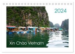 Xin Chào Vietnam (Tischkalender 2024 DIN A5 quer), CALVENDO Monatskalender