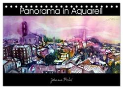 Panorama in Aquarell (Tischkalender 2024 DIN A5 quer), CALVENDO Monatskalender