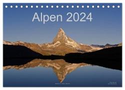 Alpen (Tischkalender 2024 DIN A5 quer), CALVENDO Monatskalender