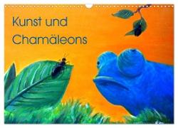 Kunst und Chamäleons (Wandkalender 2024 DIN A3 quer), CALVENDO Monatskalender