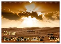 Oman - Die Wüste Wahiba (Wandkalender 2024 DIN A3 quer), CALVENDO Monatskalender