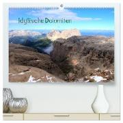 Idyllische Dolomiten (hochwertiger Premium Wandkalender 2024 DIN A2 quer), Kunstdruck in Hochglanz