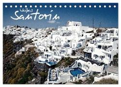 Weißes Santorin (Tischkalender 2024 DIN A5 quer), CALVENDO Monatskalender