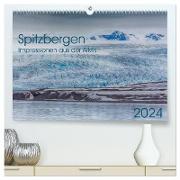 Spitzbergen - Impressionen aus der Arktis (hochwertiger Premium Wandkalender 2024 DIN A2 quer), Kunstdruck in Hochglanz