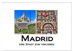 Madrid eine Stadt zum Verlieben (Wandkalender 2024 DIN A3 quer), CALVENDO Monatskalender