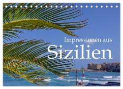 Impressionen aus Sizilien (Tischkalender 2024 DIN A5 quer), CALVENDO Monatskalender