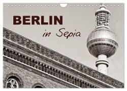 Berlin in Sepia (Wandkalender 2024 DIN A4 quer), CALVENDO Monatskalender