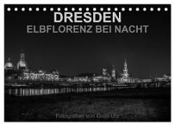Dresden - Elbflorenz bei Nacht (Tischkalender 2024 DIN A5 quer), CALVENDO Monatskalender