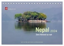 Nepal 2024 - Dem Himmel so nah (Tischkalender 2024 DIN A5 quer), CALVENDO Monatskalender