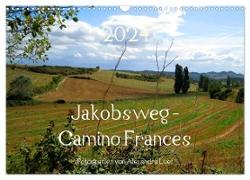 Jakobsweg - Camino Frances (Wandkalender 2024 DIN A3 quer), CALVENDO Monatskalender