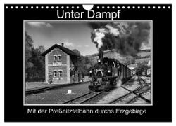 Unter Dampf - Mit der Preßnitztalbahn durchs Erzgebirge (Wandkalender 2024 DIN A4 quer), CALVENDO Monatskalender