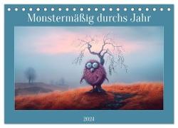 Monstermäßig durchs Jahr (Tischkalender 2024 DIN A5 quer), CALVENDO Monatskalender